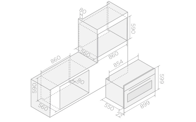 Фурна за вграждане Elica VIRTUS MULTI 90